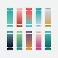Gradient color palette sample vector