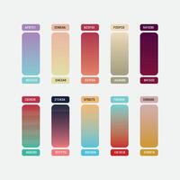 Collection of colorful modern gradient background for graphic design vector