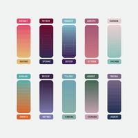 Gradient color set for modern presentations vector