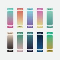 Modern style gradient color palette vector