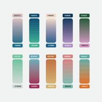 Gradient color palette for background vector