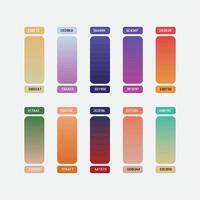 Gradient color swatches vector