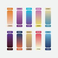 Set of colorful gradients palette vector
