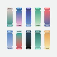 Gradient Color Palette Collection for Background vector