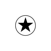 A black and white star in a circle vector