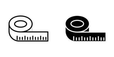 Measure Ruler Icon set Symbol isolated white background. illustration. color editable. vector