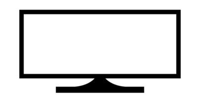 Big monitor TV icon with black color vector