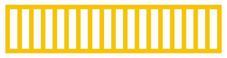 Yellow Vertical Hatch Road Paint Marking vector