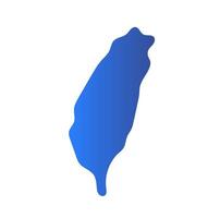 Taiwan Map in Blue Isolated Design vector
