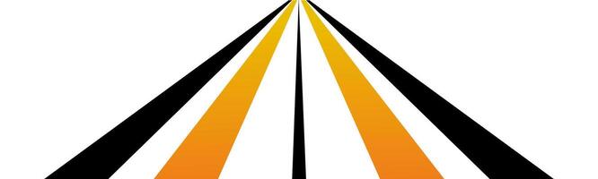 Perspective Road Merge with Color Lane Markings vector