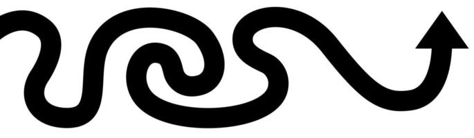 Curvy Arrow Path Symbol Directional Route vector