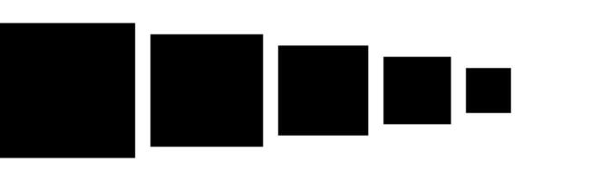 Geometric Set of Increasing Size Squares vector