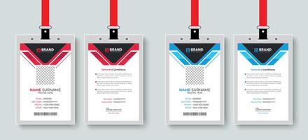 Multipurpose corporate modern office employee id card or identity card design layout. Template design for business company identity card design. vector