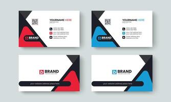 Clean and minimal business card layout template. Professional elegant business card, visiting card, identity, corporate, contact, branding. vector