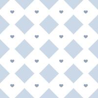 Lace geometric seamless pattern rhombus with hearts. repeating pattern gingham texture. vector