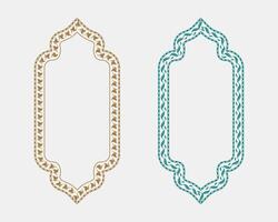 Ornamental border frame and floral art design collection for elegant poster, wedding card, packaging cover, and branding templates vector