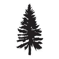 Wild Tree Silhouette for Print vector