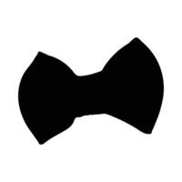 silhouette on white background of a bow tie vector