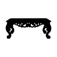 Coffee table silhouette design vector