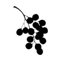 silhouette on white background of grab fruits vector
