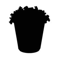 Popcorn silhouette on white background vector