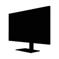 Modern computer display silhouette vector