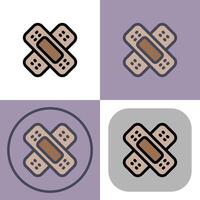 Wound plaster icon symbol - First aid Wound plaster vector