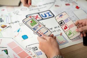Designers Discussing User Interface Prototypes and Feedback photo