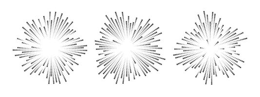 Abstract sound waves represented by circular patterns. Three distinct waveforms radiate outward, symbolizing music and sound dynamics. . vector