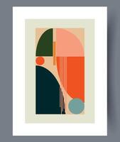 Abstract Geometric Art Featuring Bold Colors and Unique Shapes for Artistic Expression and Enjoyment vector