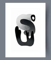 An impressive composition of abstract black and white organic shapes that are captivating vector