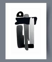 This is an Abstract Black and White Composition featuring various Geometric Shapes and designs vector