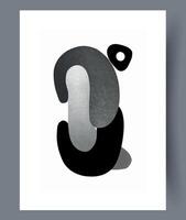 Artistic expression through abstract and monochrome shapes creates a captivating aesthetic vector