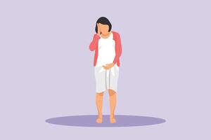 PregPregnant Mother Concept. Colored flat illustration isolated vector