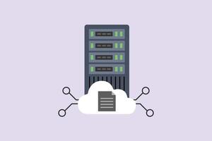 Data center. Data Center Concept. Colored flat illustration isolated vector