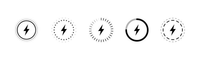 Set of Fast Charge Icons vector