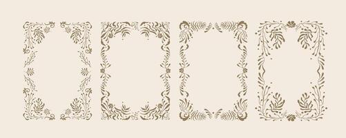 deco frame and border. Abstract decoration element object vector