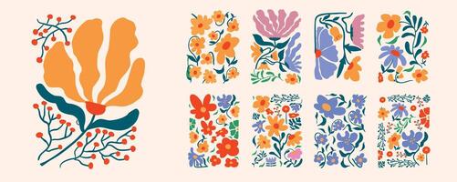 wavy flower element object in naive style vector