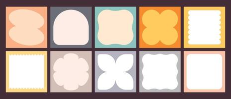 Minimalist blank notes set in soft pastel colors, perfect for planners, journals, and daily organization. Aesthetic layout ideal for printing and digital use vector