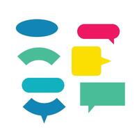 Icon chat bubble colorful unique design isolated vector