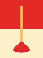 Illustration toilet plunger unique design vector