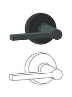 Design illustration handle door vector
