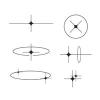 Illustration set collection light star spark vector