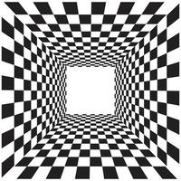 Illustration chess board depth dimension vector