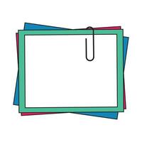Illustration photo album memory with clip paper vector
