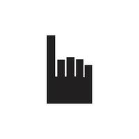 Logo hand touch isolated vector