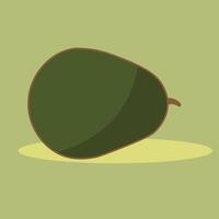 A green avocado on a green background vector