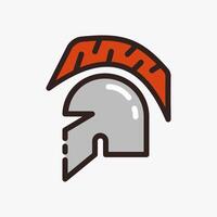 Design Illustration graphic of Soldier Helmet icon with colored outline style. Suitable for historical presentation, UI, mobile design, web design, etc. vector