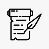 Design Illustration graphic of Historical Document icon with line style. Suitable for historical presentation, UI, mobile design, web design, etc. vector