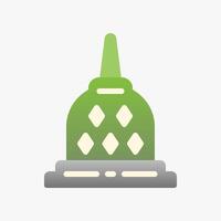 Design Illustration graphic of Borobudur temple icon with gradient style. Suitable for historical presentation, UI, mobile design, web design, etc. vector